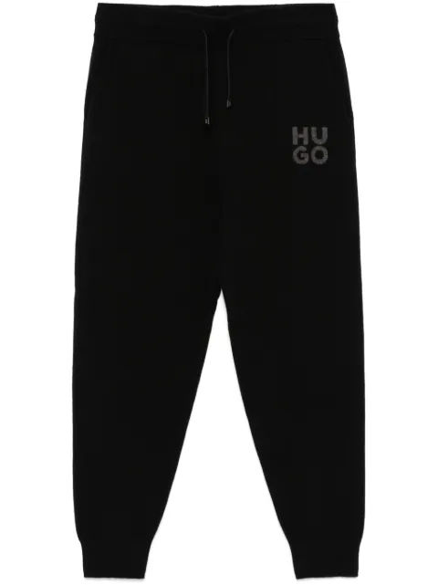 HUGO jacquard-logo trousers Black 50524528