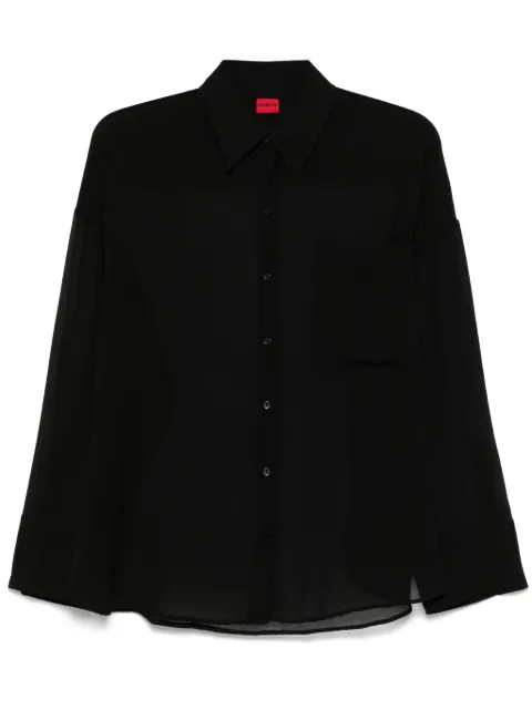 HUGO sheer shirt Black 50518045
