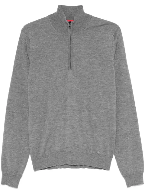 HUGO zip-up sweater Grey 50474175