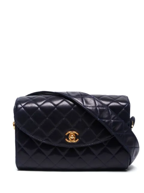 CHANEL Pre-Owned 1991-1994 CC quilted shoulder bag Black FF10163