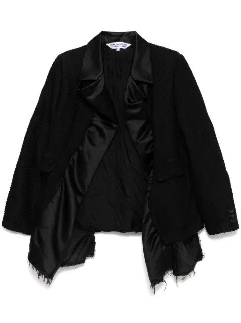 Comme Des Garçons Comme Des Garçons fringed-edge blazer Black RNJ003051W24