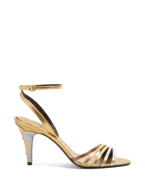 Valentino Garavani Ladycrush embellished sandals Gold WS0LD3GUJ
