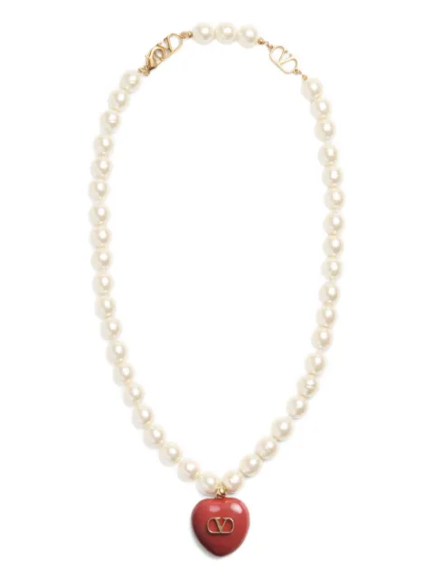 Valentino Garavani Coeur Royal necklace White WJ0Y70LTD