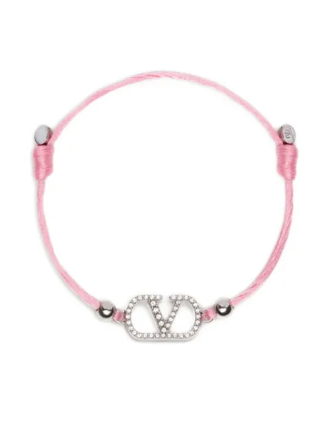 Valentino Garavani Vlogo Signature cotton bracelet Silver WJ0X85JWE