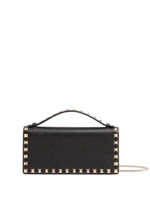 Valentino Garavani Rockstud grained-leather cross body bag Black WP0AK2VSH