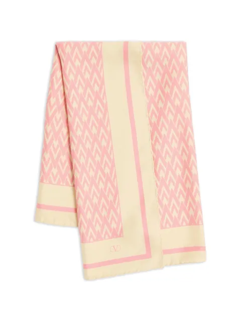 Valentino Garavani Toute La V scarf Neutrals WEI114SHT