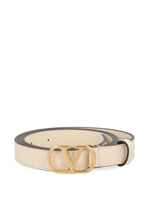Valentino Garavani VLogo Signature leather belt Neutrals WT0SM7IYR