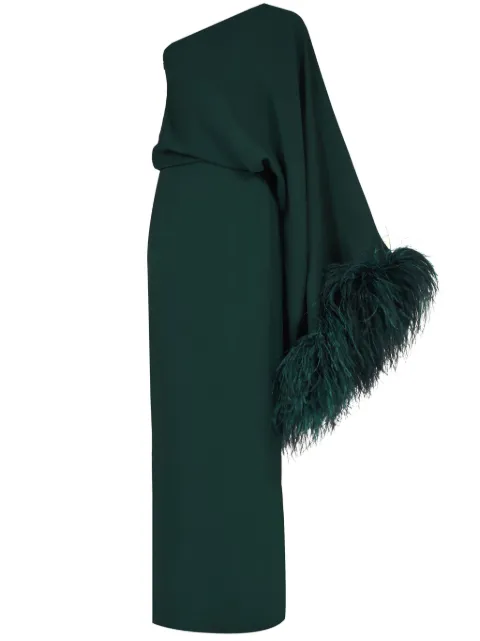 Taller Marmo Feathered Eternity maxi dress Green TMPA2524508