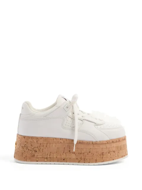 Valentino Garavani Freedots XL calfskin and cork sneaker White WS0IG5NGG