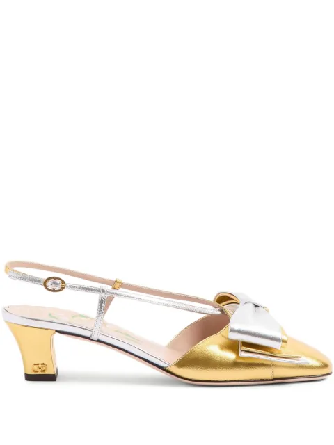 Valentino Garavani Bowow slingback pumps Gold WS0LB6KDR