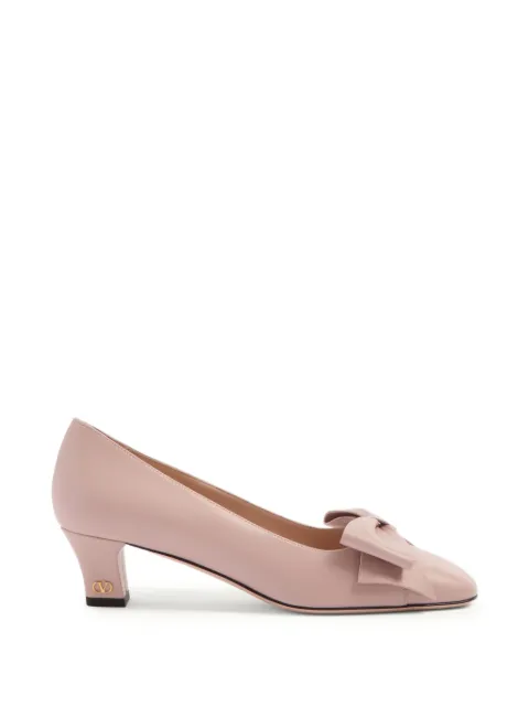 Valentino Garavani Bowow pumps in kidskin 45mm Pink WS0LB5DDT