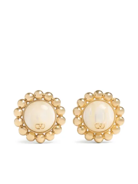 Valentino Garavani Pas Plus metal and pearl earrings Gold WJ0Y18DHC