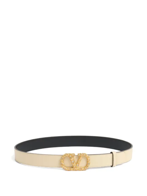 Valentino Garavani 30mm VLogo Signature belt Neutrals WT0SM9GBI