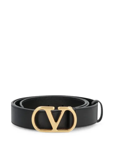 Valentino Garavani logo-buckle leather belt Black WT0SM3IYR