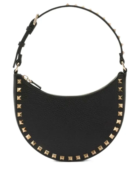 Valentino Garavani Rockstud crescent shoulder bag Black WP0AI7VSH