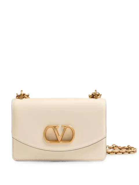 Valentino Garavani Vain small shoulder bag in shiny calfskin Neutrals WB0R17GCB