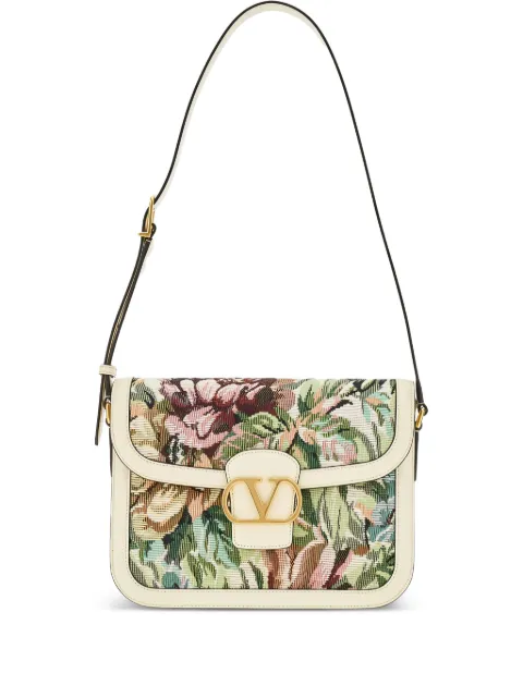 Valentino Garavani 9to5 jacquard shoulder bag Green WB0R15BDU