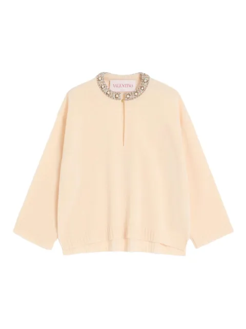 Valentino Garavani embroidered sweater Neutrals BKC63H968