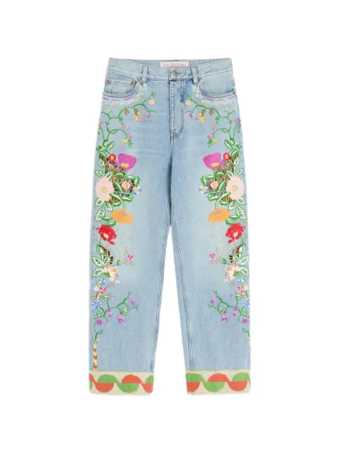 Valentino Garavani embroidered jeans Blue BDD19F94S