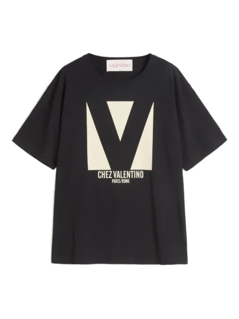 Valentino Garavani Chez Valentino-print T-shirt Black BMG24H95W