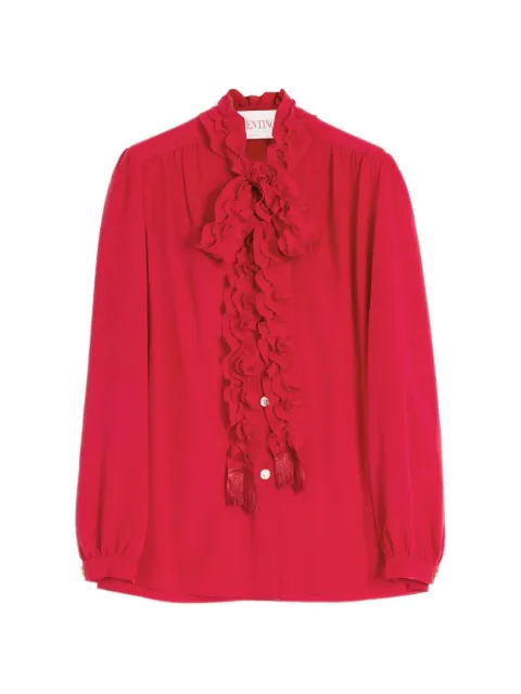 Valentino Garavani crepe de chine shirt Red BAB77590F