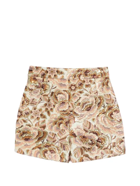 Valentino Garavani floral-jacquard shorts Neutrals BRF2W091M
