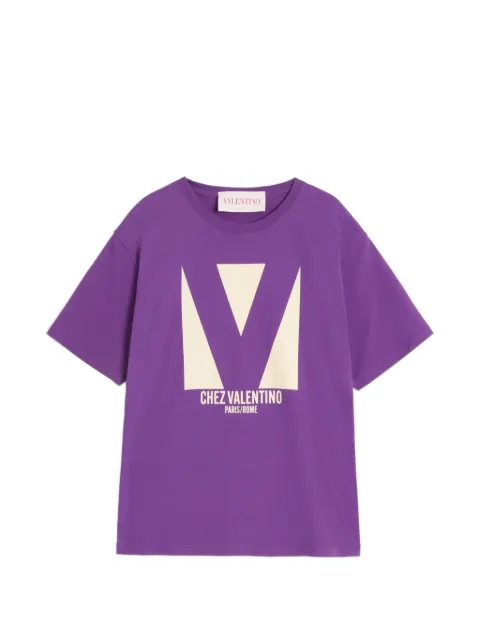 Valentino Garavani Chez-print T-shirt Purple BMG24H95W