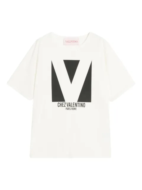 Valentino Garavani Chez-print T-shirt White BMG24H95W