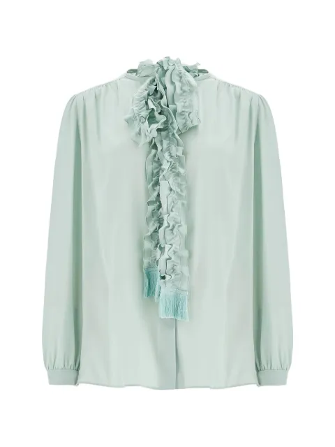 Valentino Garavani bow-detail shirt Green BAB77590F
