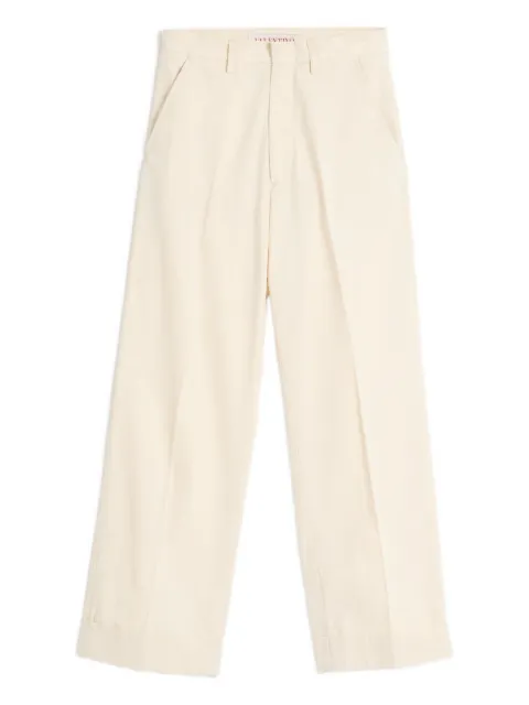 Valentino Garavani cuffed trousers Neutrals VDD03QAP1