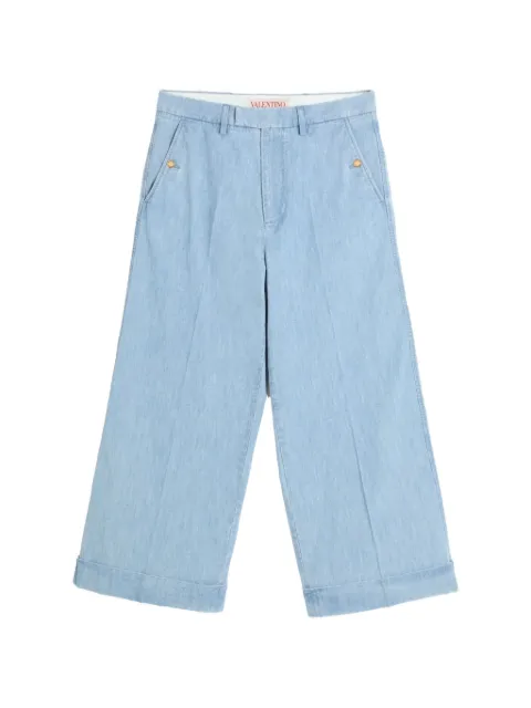 Valentino Garavani cotton wide-leg jeans Blue VDD03UALM