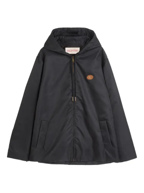 Valentino Garavani VLogo-patch hooded windbreaker Black VCJL155CM