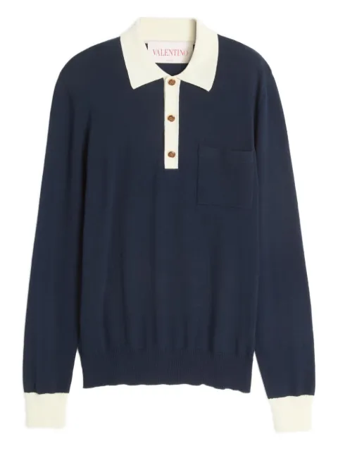 Valentino Garavani cotton polo shirt Blue VKP03QAPE