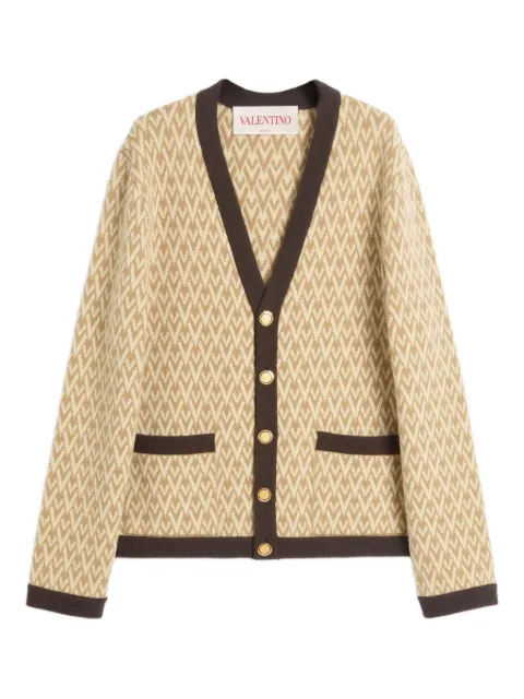 Valentino Garavani Toute La V wool cardigan Neutrals VKA04IAR1