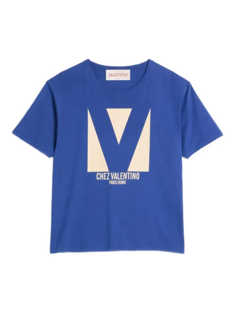 Valentino Garavani Chez-print T-shirt Blue VMG16PAQ9