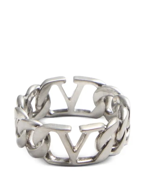 Valentino Garavani Vlogo Signature metal ring Silver YJ0S88MET