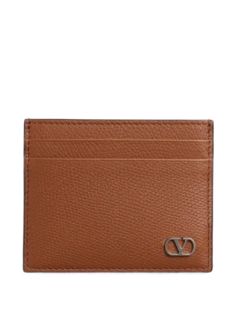 Valentino Garavani VLogo Signature leather card holder Brown YP0V09UAG