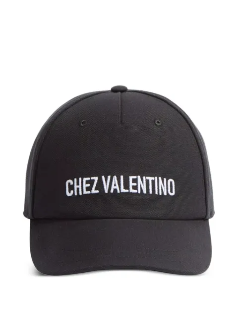 Valentino Garavani logo-embroidery adjustable-strap baseball cap Black YHDA41FVH