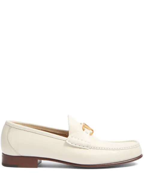 Valentino Garavani v-logo signature leather loafers White YS0J68VMH