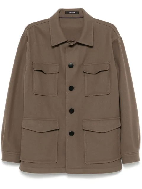 Tagliatore fleece shirt jacket Brown MILTON770065U