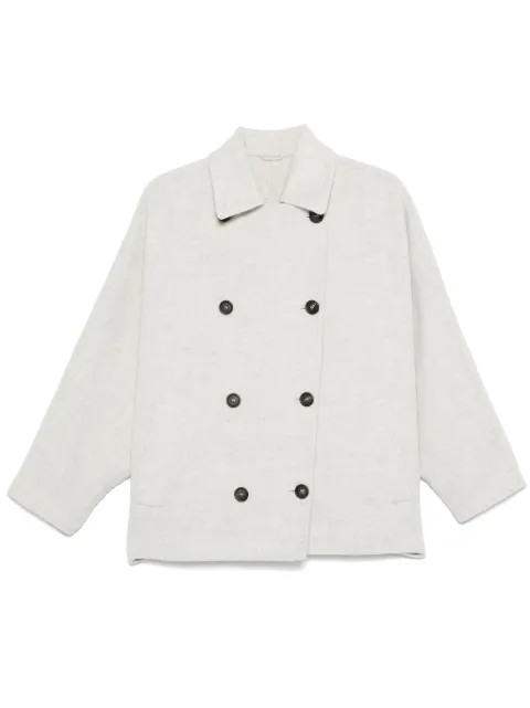 Brunello Cucinelli handcrafted peacoat White MD5327871C008