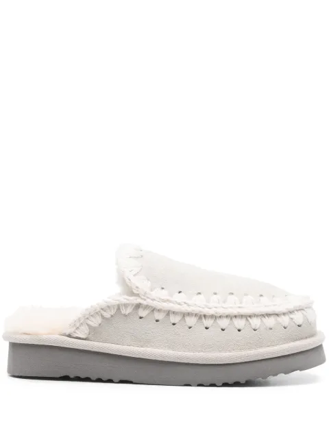 Mou slip-on style slippers Grey FW101125ASILB