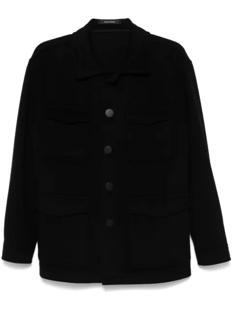 Tagliatore fleece shirt jacket Black MILTON350002U