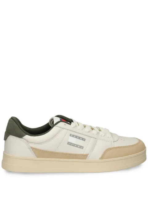 Tommy Jeans tonal-logo leather trainers Neutrals EM0EM01444