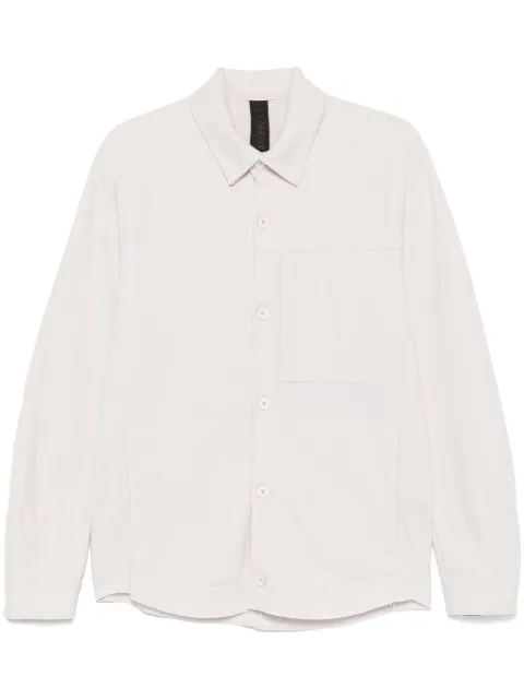 Transit virgin wool button-up overshirt Neutrals CFUTRYK203
