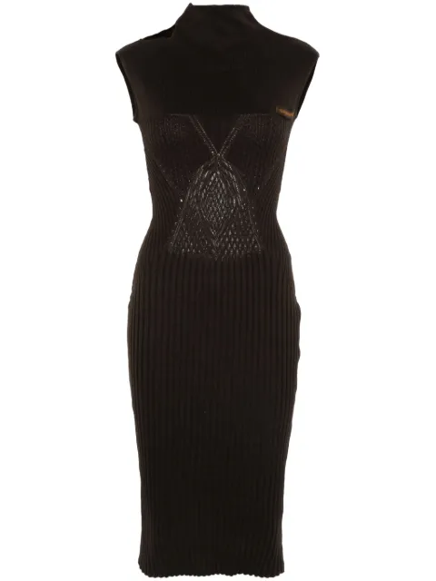 Isa Boulder Raven midi dress Brown PF24WDR04