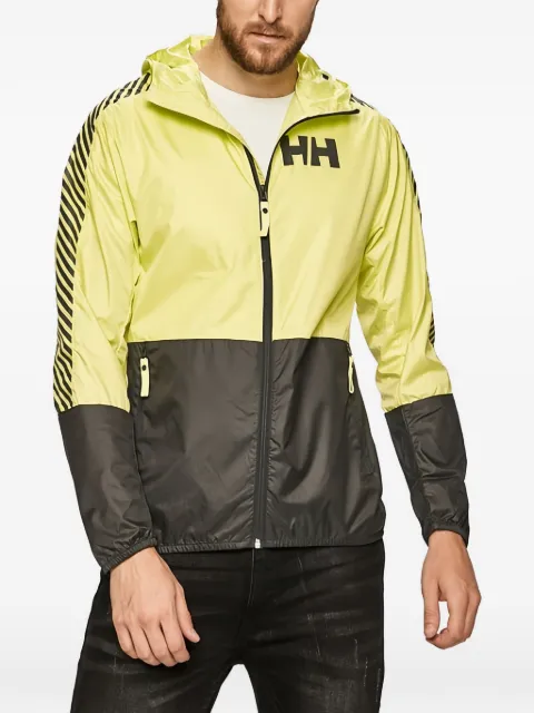 Helly Hansen logo-print hooded windbreaker Yellow 53442