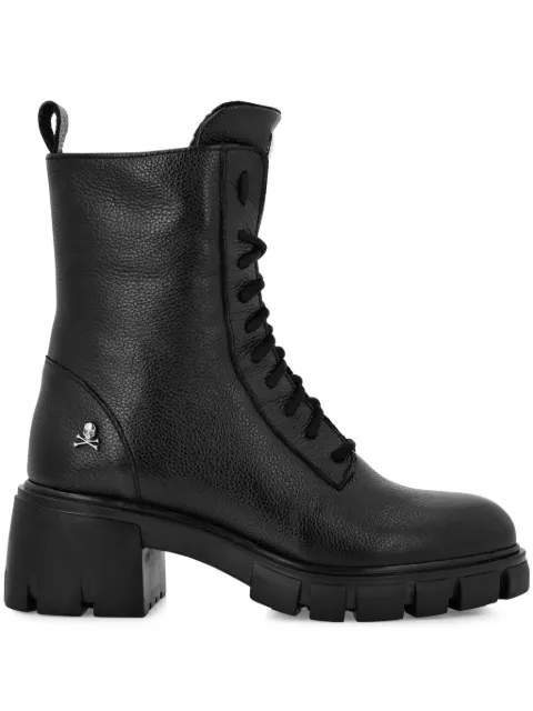 Philipp Plein leather boots Black LADSWSE0904PLE010N