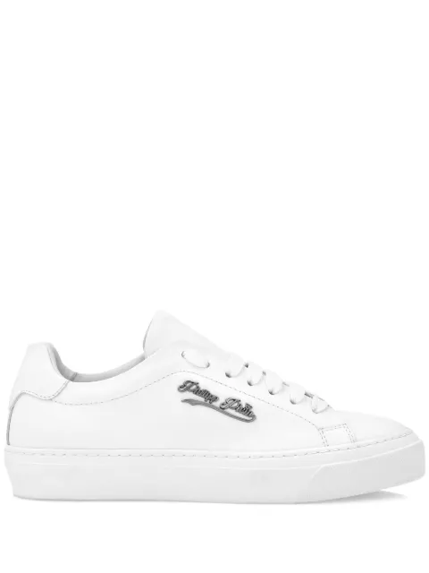 Philipp Plein lace-up leather trainers White LADSUSC0790PLE005N