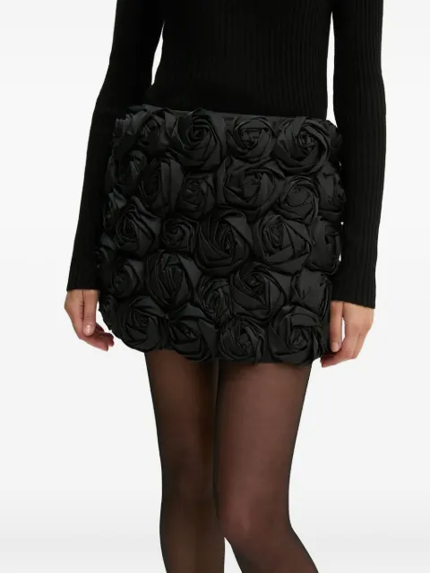 HERSKIND rose-detail mini skirt Black 5325155